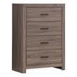 Pemberly Row Farmhouse Wood Chest with English Dovetail 4-Drawer in Barrel Oak