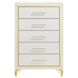 Pemberly Row 5-drawer Wood Rectangular Bedroom Chest in White