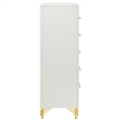 Pemberly Row 5-drawer Wood Rectangular Bedroom Chest in White