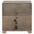 Pemberly Row 1-Drawer Rectangular Transitional Wood Nightstand Barley Brown