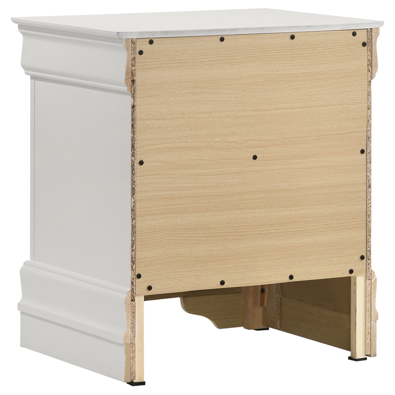 Pemberly Row 5-Piece Traditional Wood Queen Bedroom Set White
