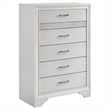 Pemberly Row 5-Piece Contemporary Wood Full Bedroom Set in White