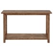 Pemberly Row Rectangular Wood Console Table with Shelf in Distressed Brown