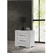 Pemberly Row 2-Drawer Contemporary Wood Nightstand White High Gloss