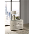 Pemberly Row 2-Drawer Tufted Upholstered Modern Fabric Nightstand in Ivory