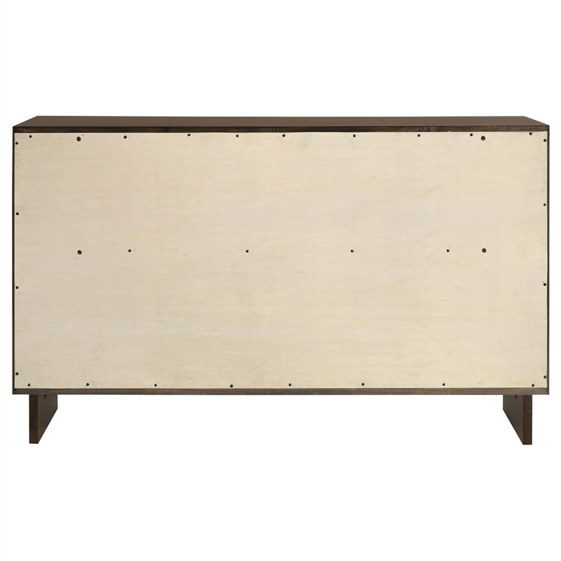Pemberly Row 6-Drawer Rectangular Transitional Wood Dresser Warm Brown
