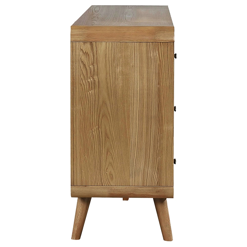Pemberly Row 6-Drawer Mid-Century Wood Bedroom Dresser in Light Ash