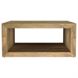 Pemberly Row Square Farmhouse Solid Wood Coffee Table in Natural