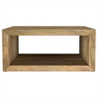 Pemberly Row Square Farmhouse Solid Wood Coffee Table in Natural