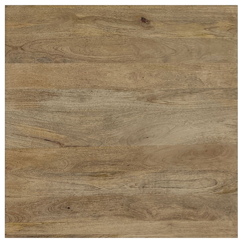 Pemberly Row Square Farmhouse Solid Wood Coffee Table in Natural