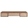 Pemberly Row Wall Mount Particleboard and Wood Office Desk in Walnut