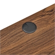 Pemberly Row Wall Mount Particleboard and Wood Office Desk in Walnut