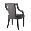 Pemberly Row Performance Velvet Dining Chairs in Gray (Set of 2)