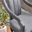 Pemberly Row Performance Velvet Dining Chairs in Gray (Set of 2)
