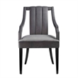 Pemberly Row Performance Velvet Dining Chairs in Gray (Set of 2)