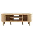 Pemberly Row Rubberwood and MDF Wood TV Stand for TVs up to 60