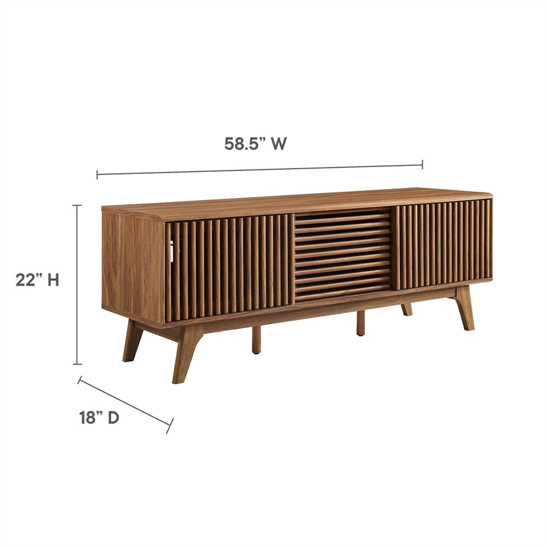 Pemberly Row Modern Wood TV Stand for TVs up to 59