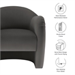 Pemberly Row Contemporary Upholstered Accent Chair in Storm Gray