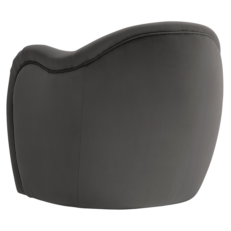 Pemberly Row Contemporary Upholstered Accent Chair in Storm Gray