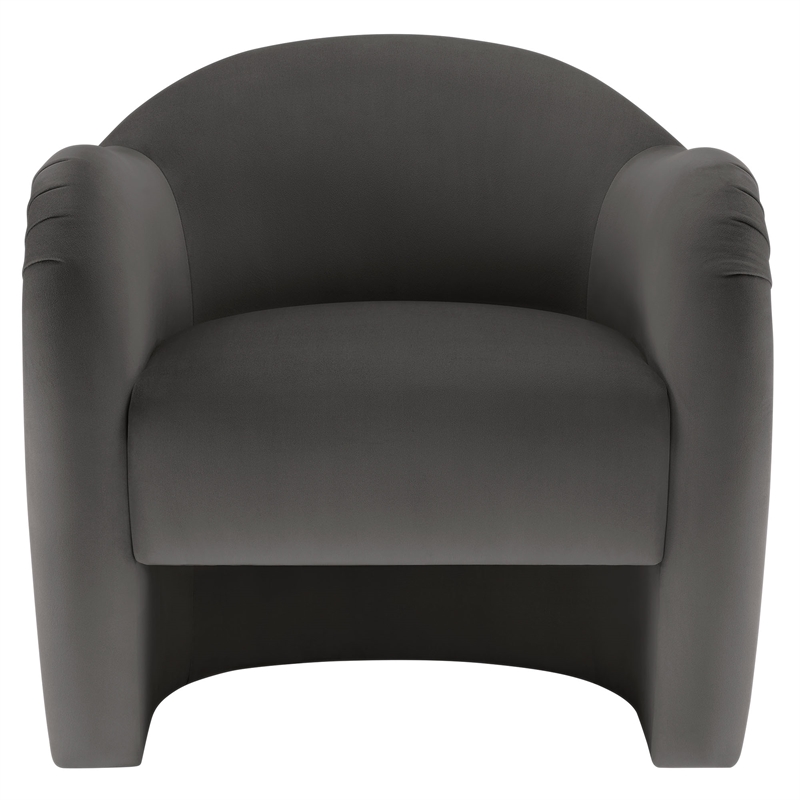Pemberly Row Contemporary Upholstered Accent Chair in Storm Gray
