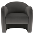 Pemberly Row Contemporary Upholstered Accent Chair in Storm Gray
