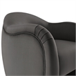 Pemberly Row Contemporary Upholstered Accent Chair in Storm Gray