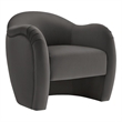 Pemberly Row Contemporary Upholstered Accent Chair in Storm Gray