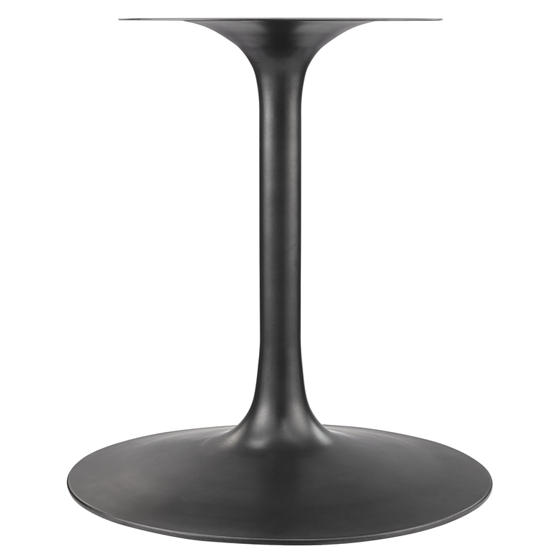 Pemberly Row Contemporary Mango Wood Top Dining Table in Black Walnut