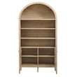 Pemberly Row Contemporary Storage Display Cabinet Bookshelf in Light Oak
