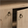 Pemberly Row Contemporary Storage Display Cabinet Bookshelf in Light Oak