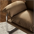 Pemberly Row Contemporary Velvet Upholstered Accent Chair in Taupe