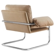 Pemberly Row Contemporary Velvet Upholstered Accent Chair in Taupe
