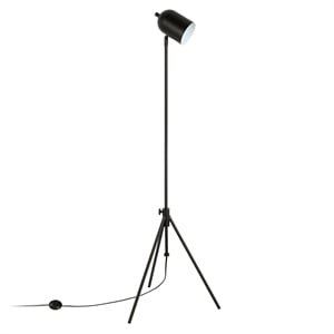 Pemberly Row Mid-Century 14&quot Blackened Bronze Metal Floor Lamp