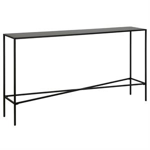 Pemberly Row Contemporary 55&quot Blackened Bronze Metal Console Table
