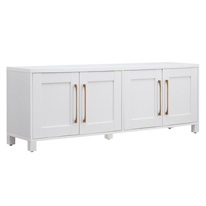 Pemberly Row Classic Transitional 68&quot White TV Stand for TVs up to 75&quot