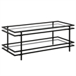 Pemberly Row Handcrafted Contemporary 45 in. Black Bronze Coffee Table