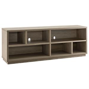 Pemberly Row Classic Transitional 70&quot Antiqued Gray Oak TV Stand