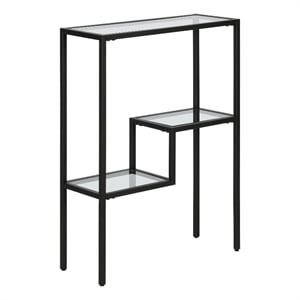 Pemberly Row Handcrafted Contemporary 22&quot Black Console Table