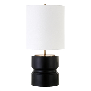 Pemberly Row Modern / Contemporary 27&quot Black/Gold Table Lamp