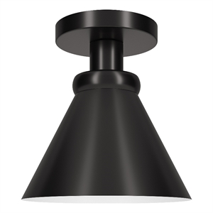 Pemberly Row Modern / Contemporary 8.5&quot Black Semi Flush Mount