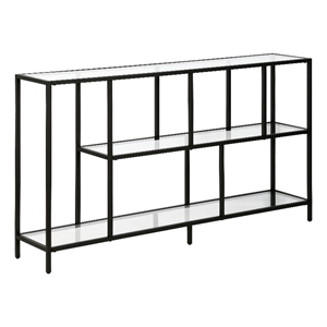 Pemberly Row Handcrafted Contemporary 52&quot Black Console Table