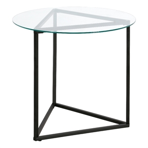 Pemberly Row Scandinavian Handcrafted Contemporary 24&quot Black Side Table