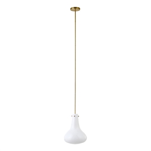 Pemberly Row Handcrafted Contemporary 11&quot Gold Finish Pendant
