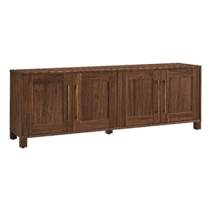 Pemberly Row Classic Transitional 68&quot Walnut Finish TV Stand