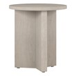 Pemberly Row Engineered Wood Side Table with Round Top in Alder White