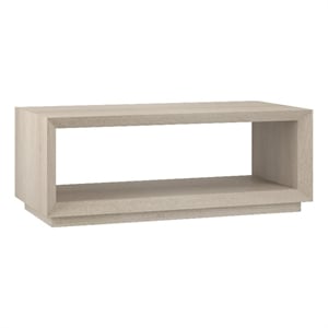 Pemberly Row Contemporary 47.5&quot Alder White MDF Coffee Table