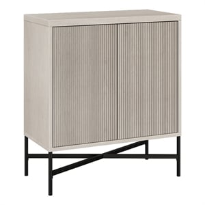Pemberly Row Contemporary 28&quot Alder White MDF/PVC Accent Cabinet
