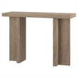 Pemberley Row MDF Antiqued Gray Oak Console Table Rectangular 42