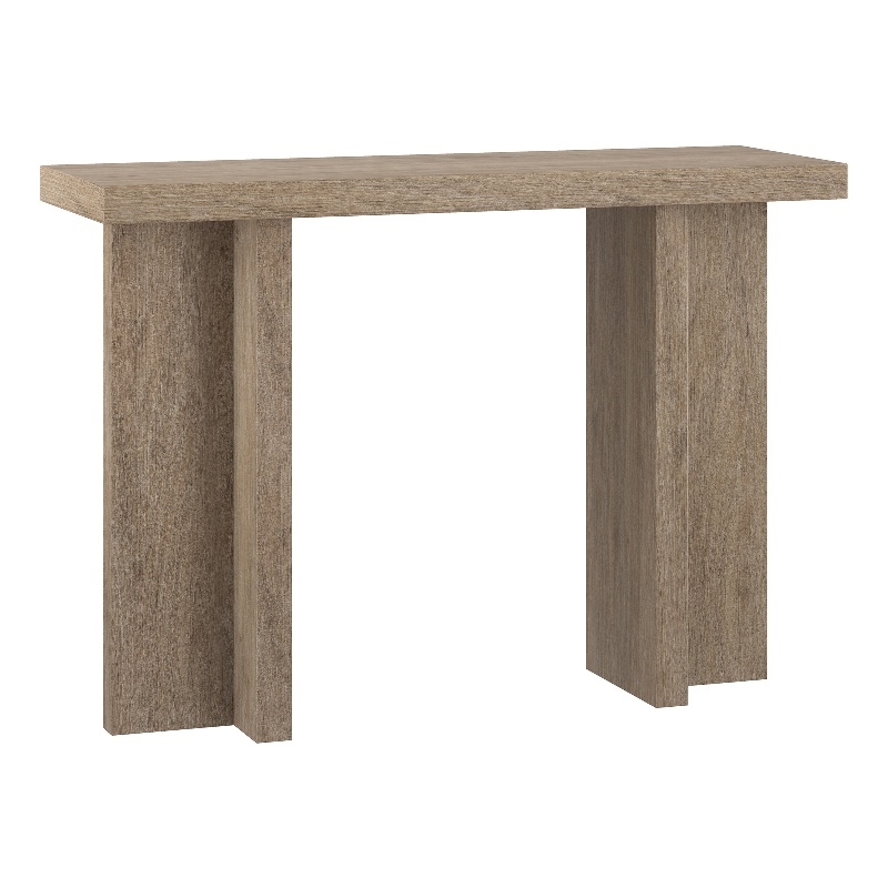 Pemberley Row MDF Antiqued Gray Oak Console Table Rectangular 42