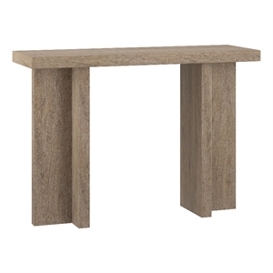 Pemberley Row MDF Antiqued Gray Oak Console Table Rectangular 42&quot Unassembled